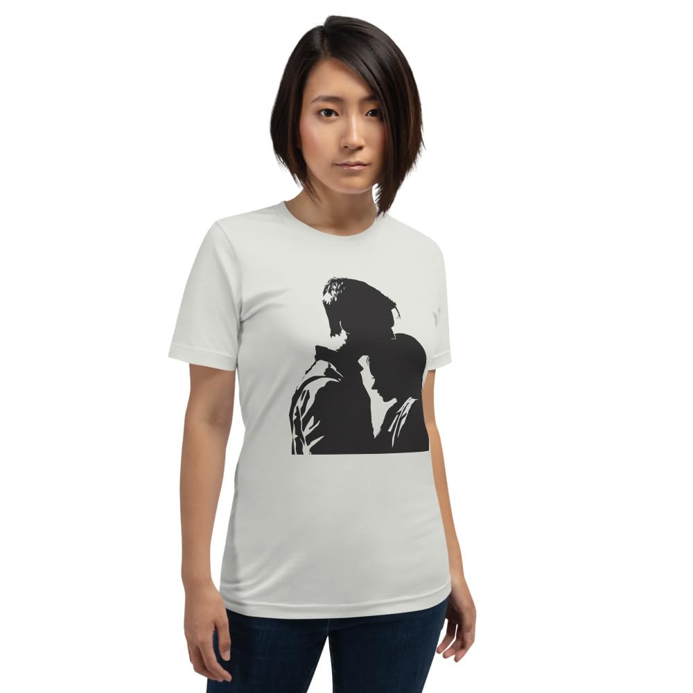 Byte the Bit Unisex Valentine Man Woman Kiss Love Intimate Graphic Crewneck T-Shirt Short Sleeve Men Women Adult Casual