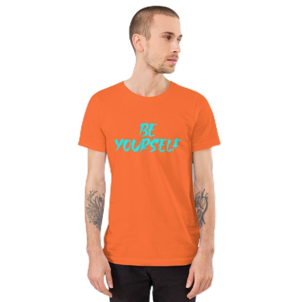 Byte the Bit Unisex Be Yourself Graphic Crewneck T-Shirt Novelty Short Sleeve Men Women Adult Casual Trendy