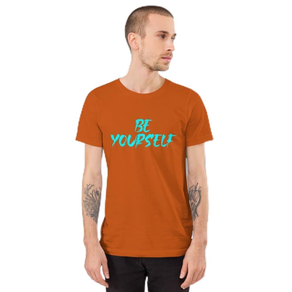 Byte the Bit Unisex Be Yourself Graphic Crewneck T-Shirt Novelty Short Sleeve Men Women Adult Casual Trendy