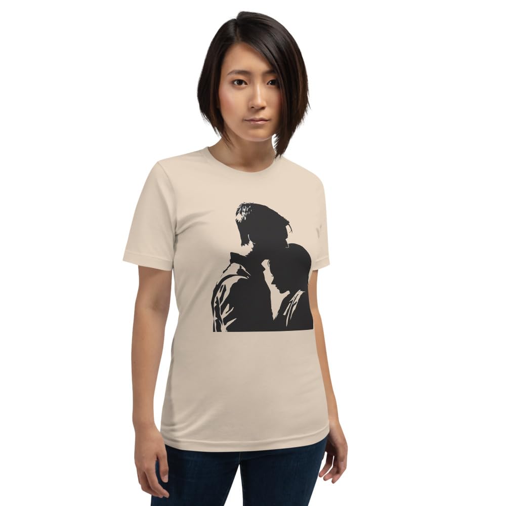 Byte the Bit Unisex Valentine Man Woman Kiss Love Intimate Graphic Crewneck T-Shirt Short Sleeve Men Women Adult Casual