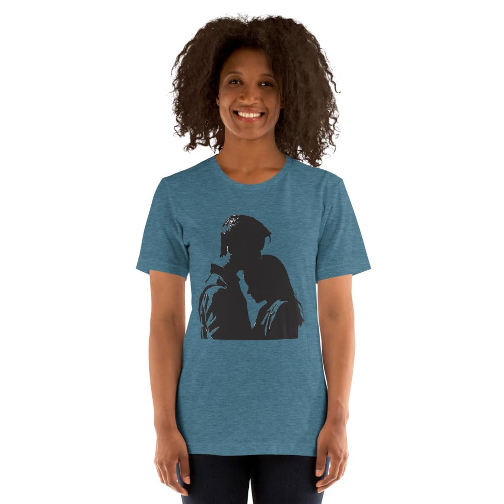 Byte the Bit Unisex Valentine Man Woman Kiss Love Intimate Graphic Crewneck T-Shirt Short Sleeve Men Women Adult Casual