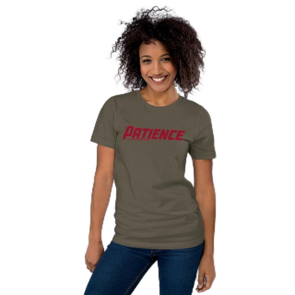 Unisex Patience No Patience Racing First Place Second Place Car Indy T-Shirt Short Sleeve Graphic Funny Adult Casual Trendy