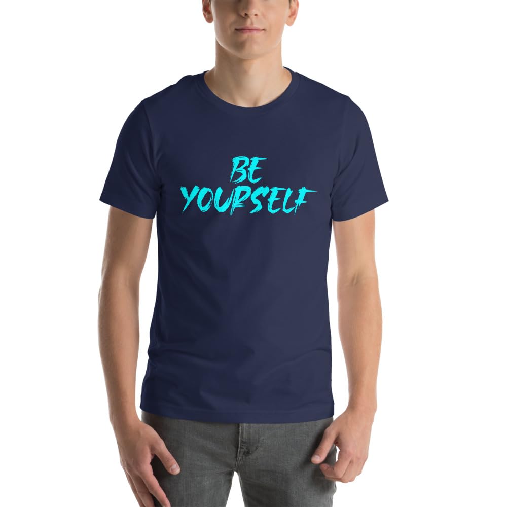 Byte the Bit Unisex Be Yourself Graphic Crewneck T-Shirt Novelty Short Sleeve Men Women Adult Casual Trendy