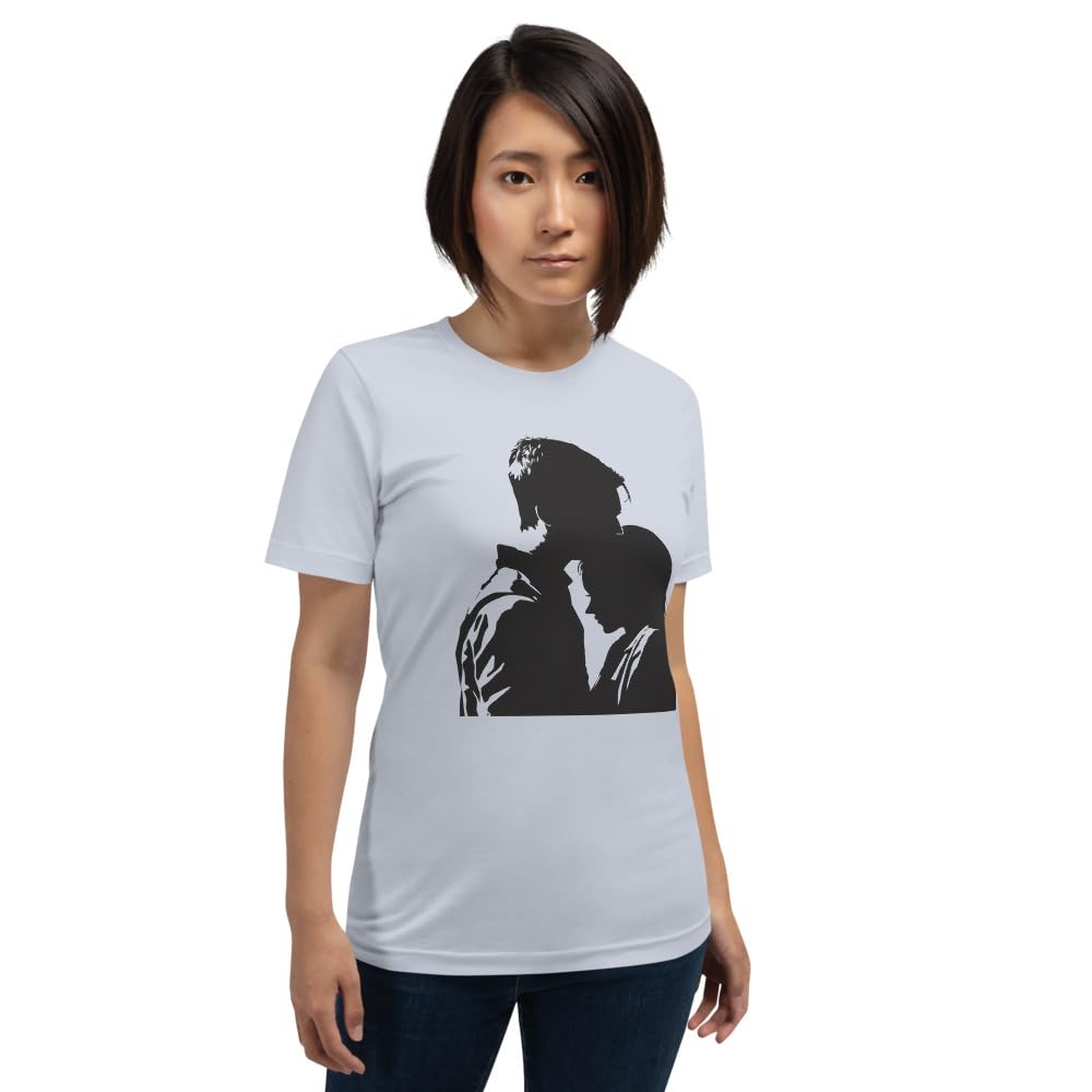 Byte the Bit Unisex Valentine Man Woman Kiss Love Intimate Graphic Crewneck T-Shirt Short Sleeve Men Women Adult Casual