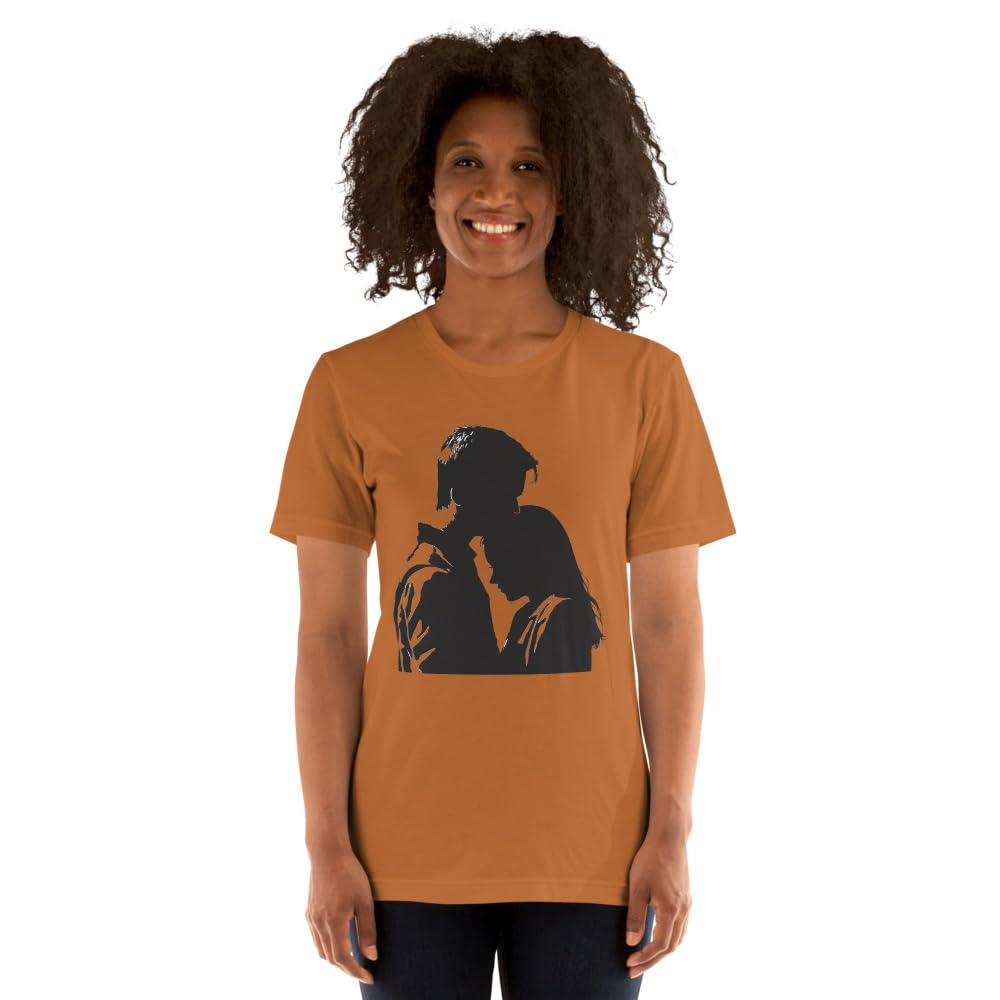 Byte the Bit Unisex Valentine Man Woman Kiss Love Intimate Graphic Crewneck T-Shirt Short Sleeve Men Women Adult Casual