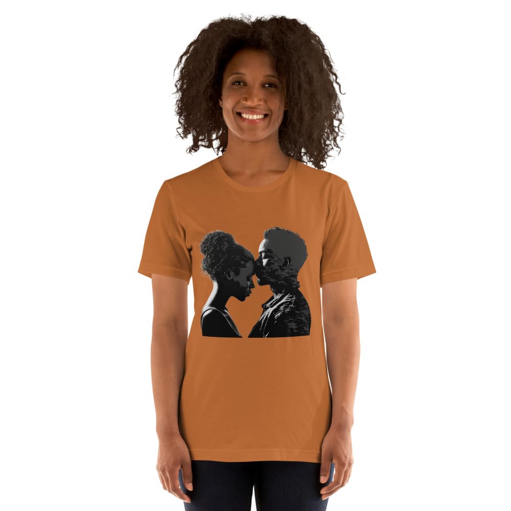 Byte the Bit Unisex Valentine Black Man Woman Kiss Love Intimate Graphic Crewneck T-Shirt Short Sleeve Men Women Adult Casual