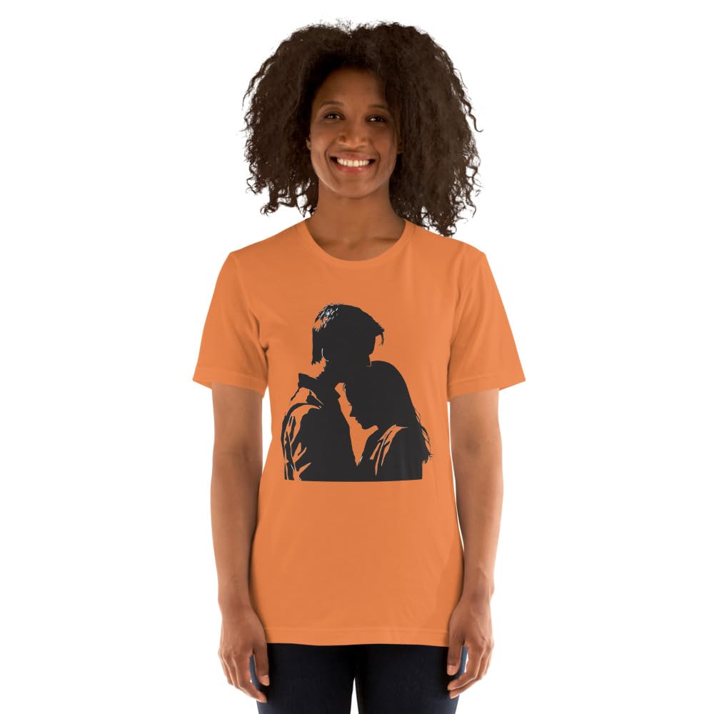 Byte the Bit Unisex Valentine Man Woman Kiss Love Intimate Graphic Crewneck T-Shirt Short Sleeve Men Women Adult Casual