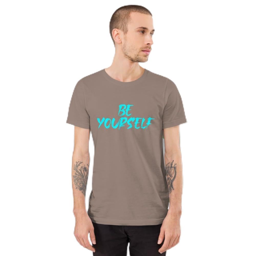 Byte the Bit Unisex Be Yourself Graphic Crewneck T-Shirt Novelty Short Sleeve Men Women Adult Casual Trendy
