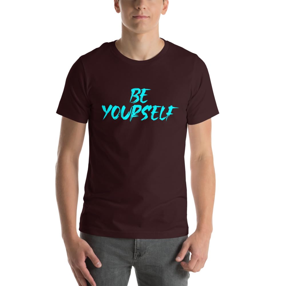 Byte the Bit Unisex Be Yourself Graphic Crewneck T-Shirt Novelty Short Sleeve Men Women Adult Casual Trendy