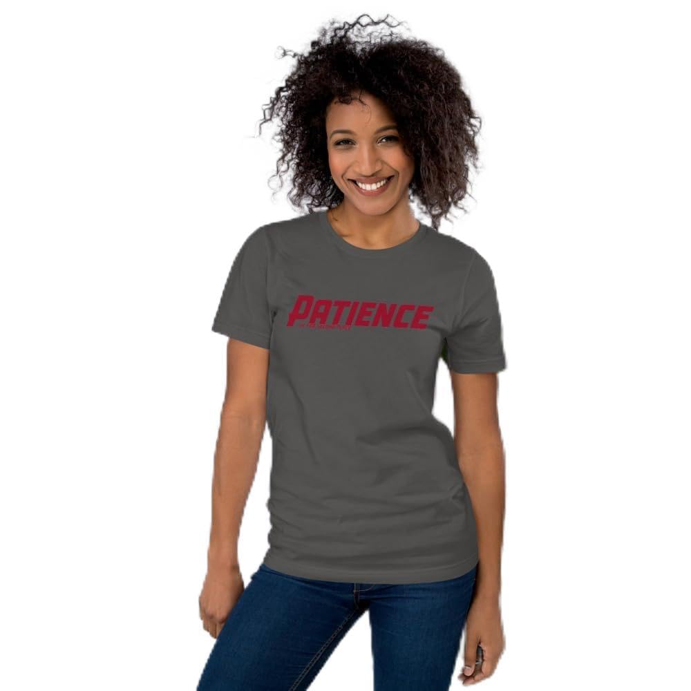 Unisex Patience No Patience Racing First Place Second Place Car Indy T-Shirt Short Sleeve Graphic Funny Adult Casual Trendy
