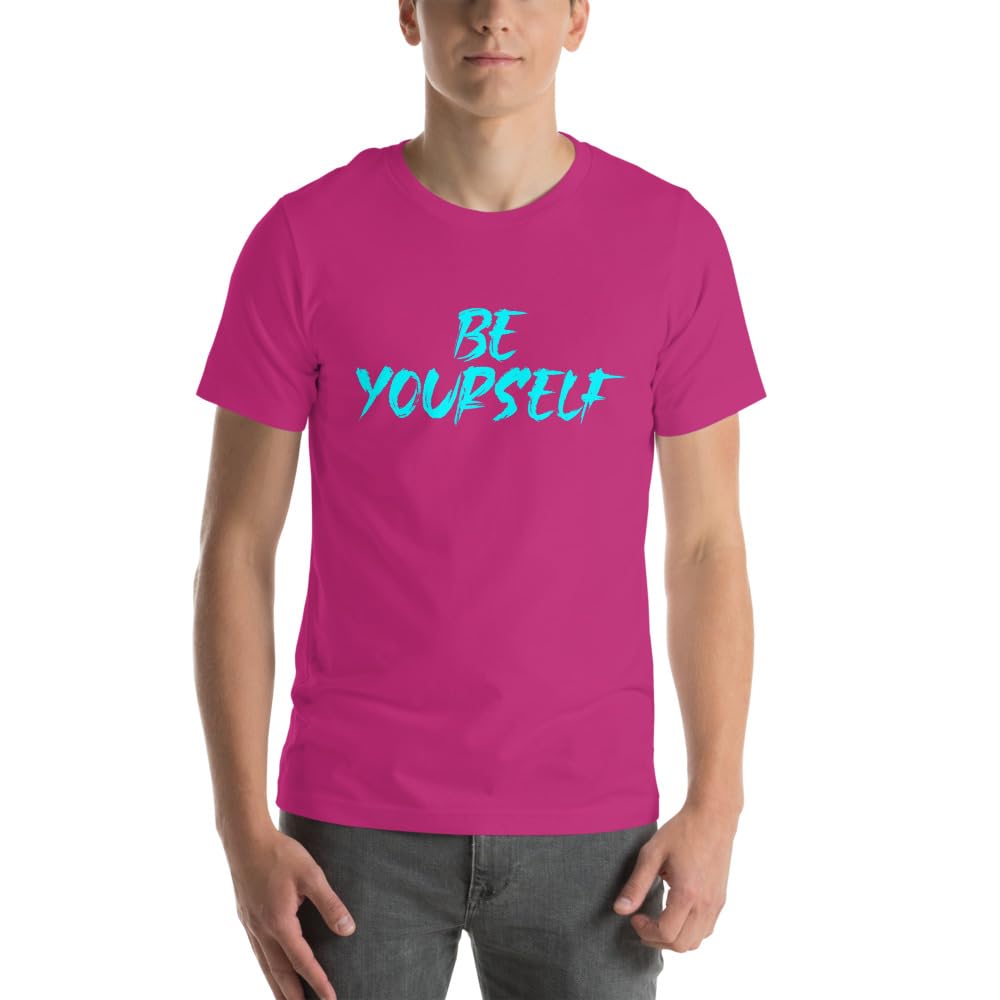 Byte the Bit Unisex Be Yourself Graphic Crewneck T-Shirt Novelty Short Sleeve Men Women Adult Casual Trendy