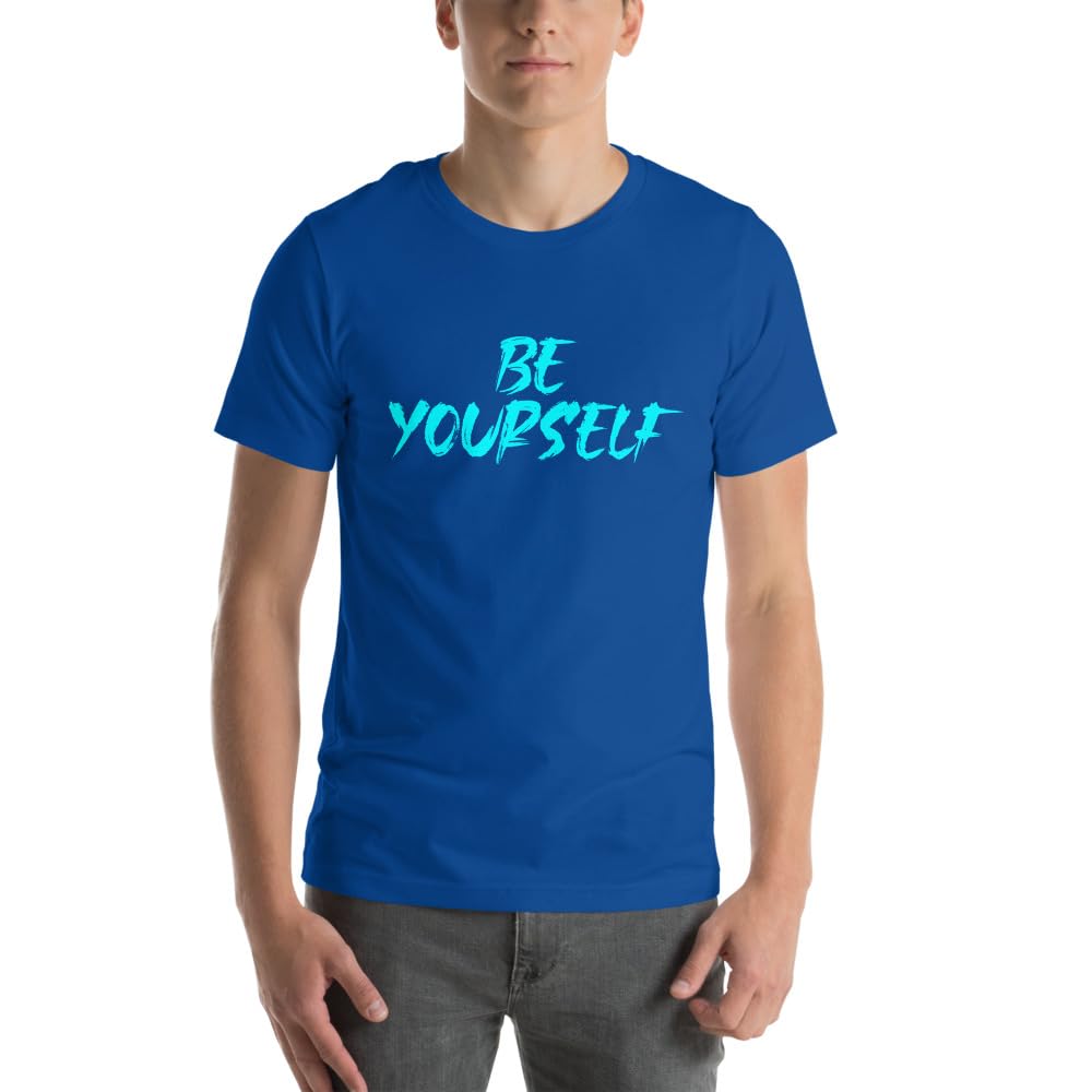 Byte the Bit Unisex Be Yourself Graphic Crewneck T-Shirt Novelty Short Sleeve Men Women Adult Casual Trendy
