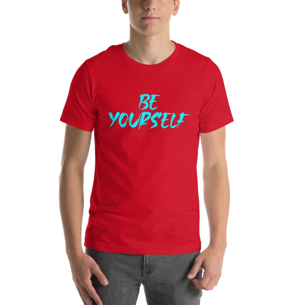 Byte the Bit Unisex Be Yourself Graphic Crewneck T-Shirt Novelty Short Sleeve Men Women Adult Casual Trendy