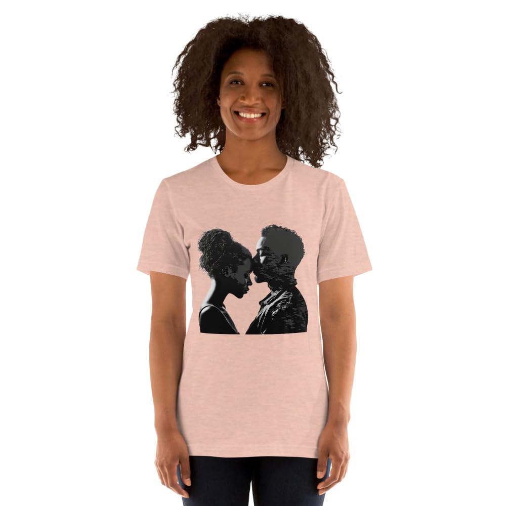 Byte the Bit Unisex Valentine Black Man Woman Kiss Love Intimate Graphic Crewneck T-Shirt Short Sleeve Men Women Adult Casual