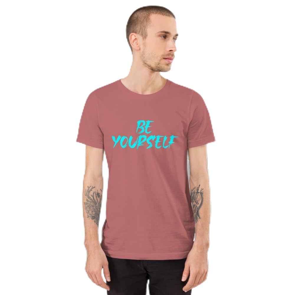 Byte the Bit Unisex Be Yourself Graphic Crewneck T-Shirt Novelty Short Sleeve Men Women Adult Casual Trendy