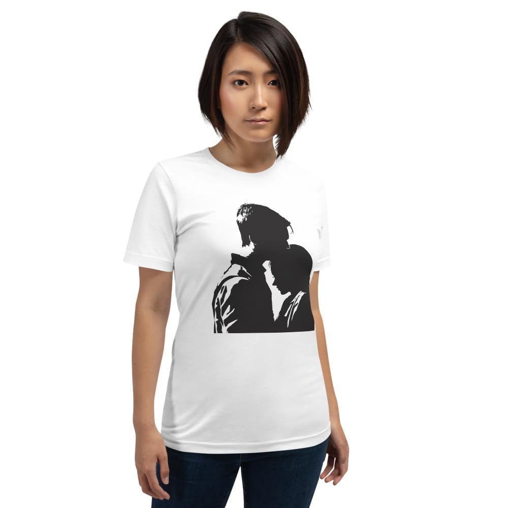 Byte the Bit Unisex Valentine Man Woman Kiss Love Intimate Graphic Crewneck T-Shirt Short Sleeve Men Women Adult Casual
