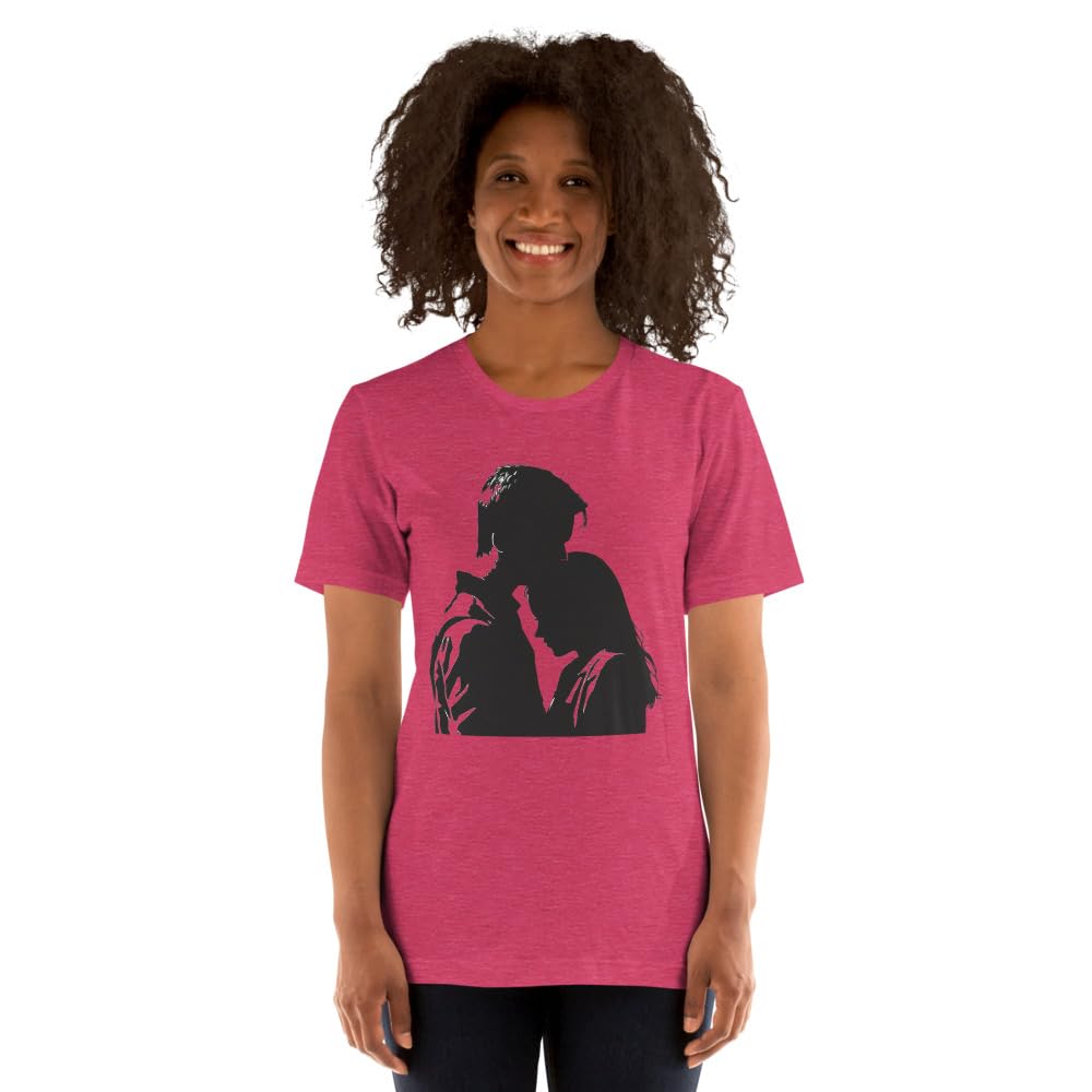 Byte the Bit Unisex Valentine Man Woman Kiss Love Intimate Graphic Crewneck T-Shirt Short Sleeve Men Women Adult Casual