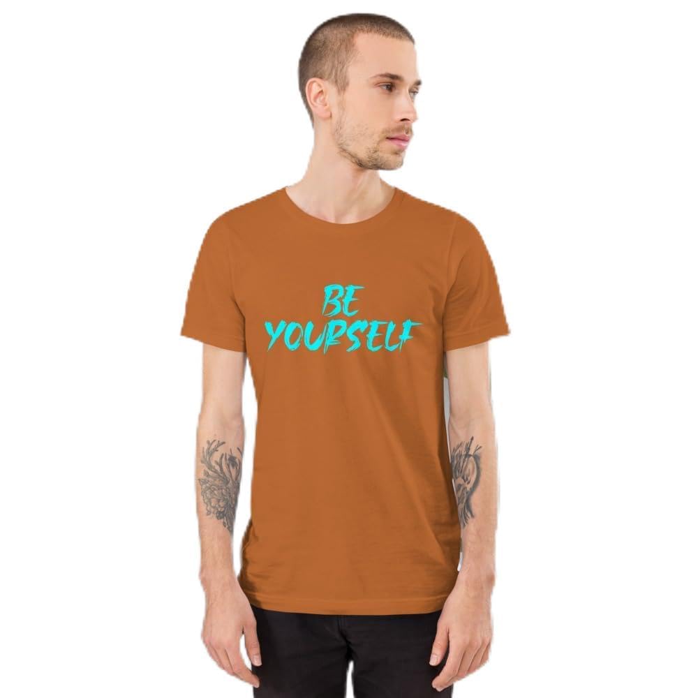 Byte the Bit Unisex Be Yourself Graphic Crewneck T-Shirt Novelty Short Sleeve Men Women Adult Casual Trendy