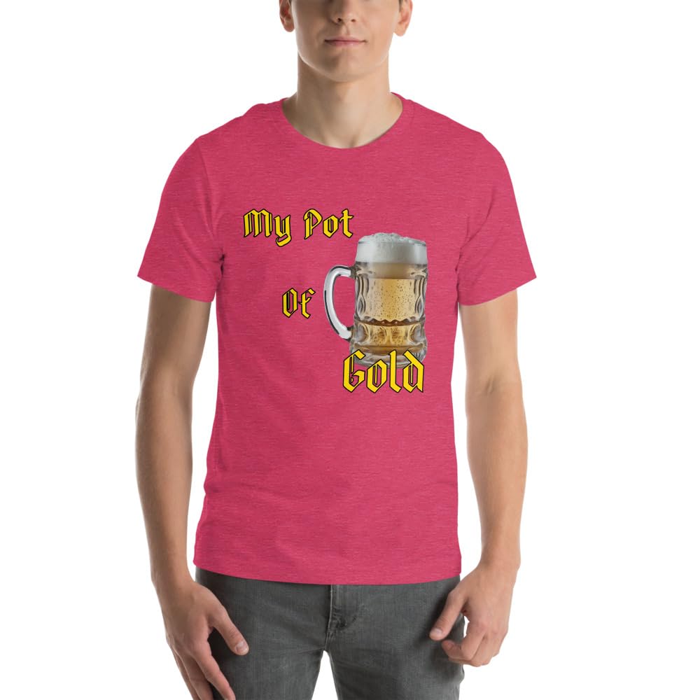 Byte the Bit Unisex St Patrick Pot of Gold Beer Stein Graphic Crewneck T-Shirt Short Sleeve Men Women Adult Casual