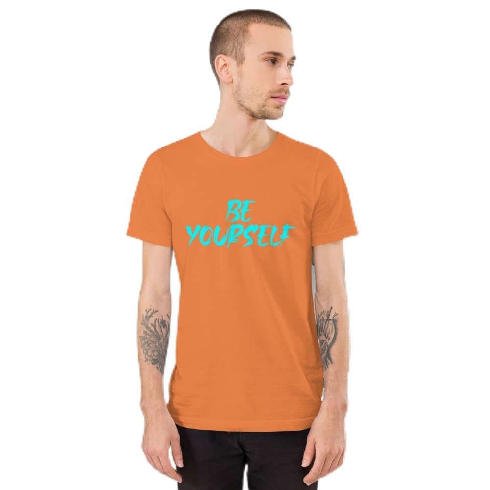 Byte the Bit Unisex Be Yourself Graphic Crewneck T-Shirt Novelty Short Sleeve Men Women Adult Casual Trendy