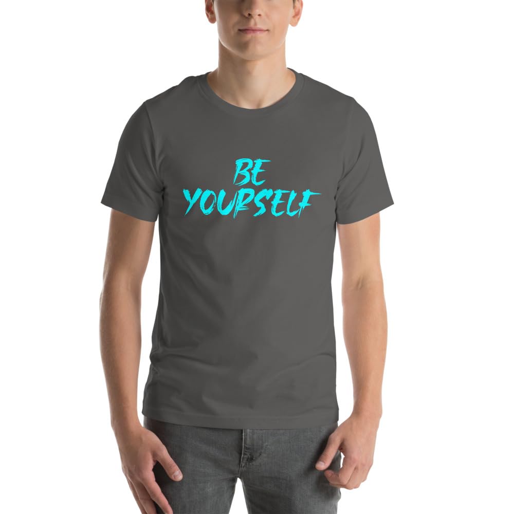 Byte the Bit Unisex Be Yourself Graphic Crewneck T-Shirt Novelty Short Sleeve Men Women Adult Casual Trendy