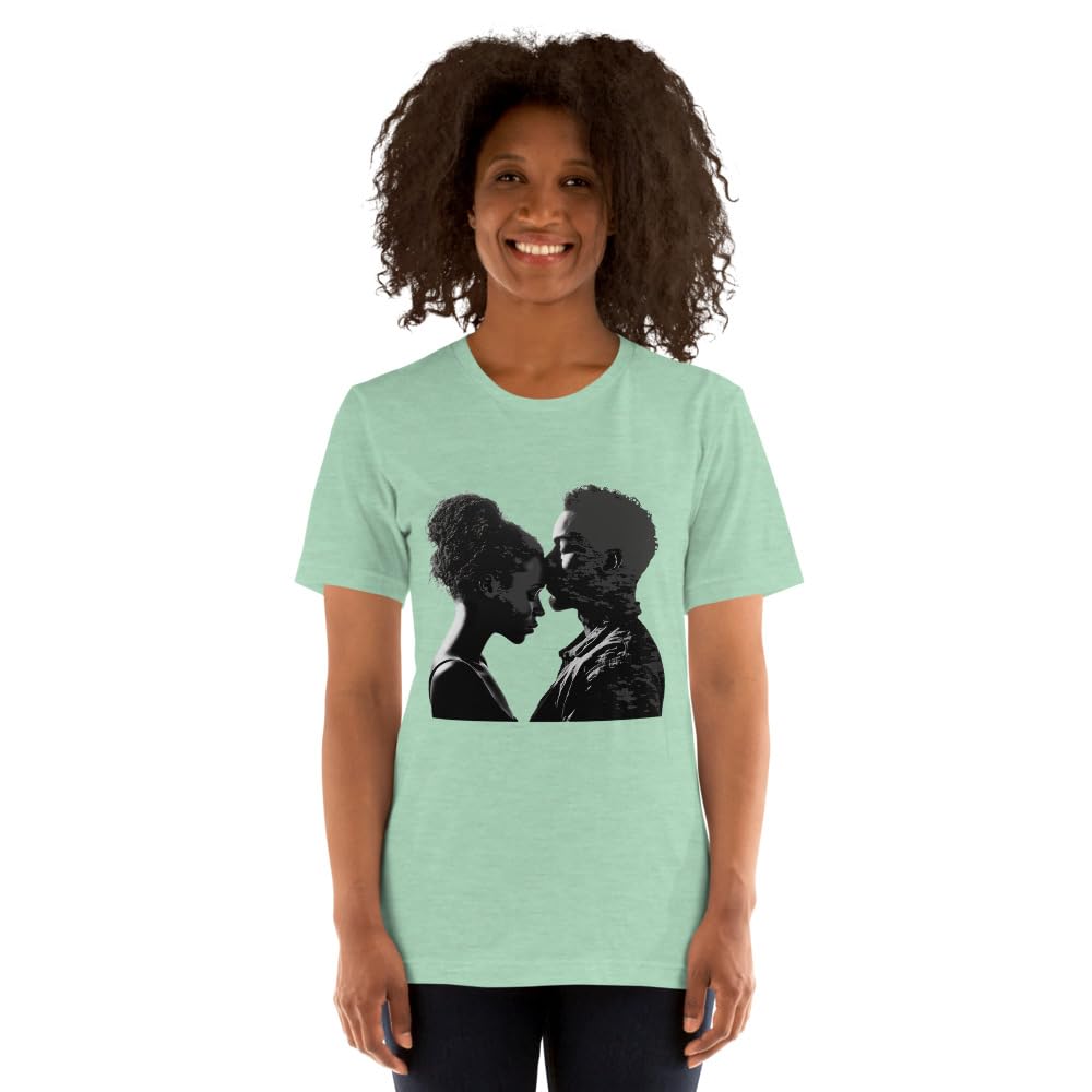 Byte the Bit Unisex Valentine Black Man Woman Kiss Love Intimate Graphic Crewneck T-Shirt Short Sleeve Men Women Adult Casual