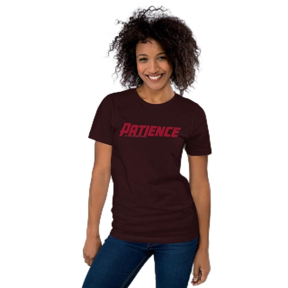 Unisex Patience No Patience Racing First Place Second Place Car Indy T-Shirt Short Sleeve Graphic Funny Adult Casual Trendy