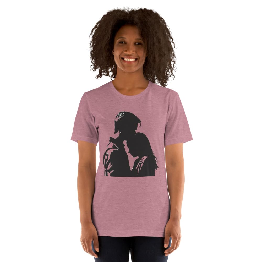 Byte the Bit Unisex Valentine Man Woman Kiss Love Intimate Graphic Crewneck T-Shirt Short Sleeve Men Women Adult Casual