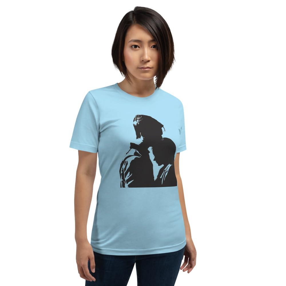 Byte the Bit Unisex Valentine Man Woman Kiss Love Intimate Graphic Crewneck T-Shirt Short Sleeve Men Women Adult Casual