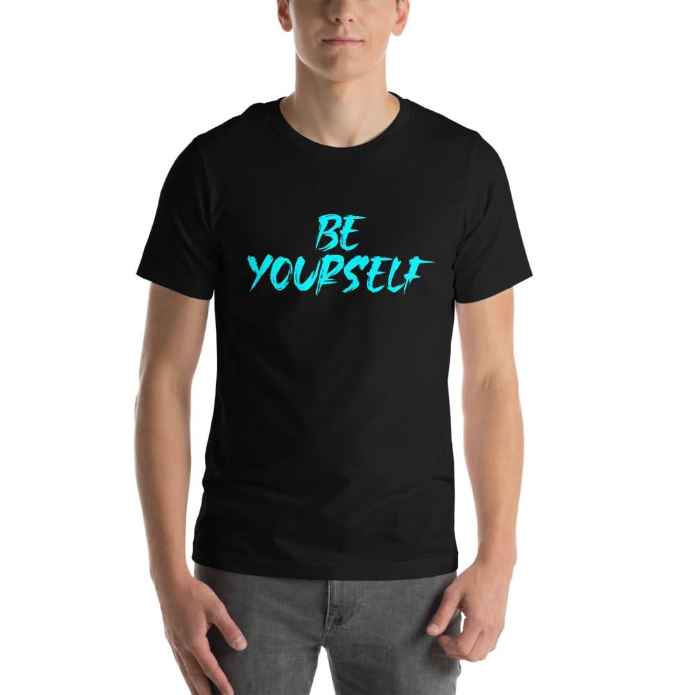 Byte the Bit Unisex Be Yourself Graphic Crewneck T-Shirt Novelty Short Sleeve Men Women Adult Casual Trendy