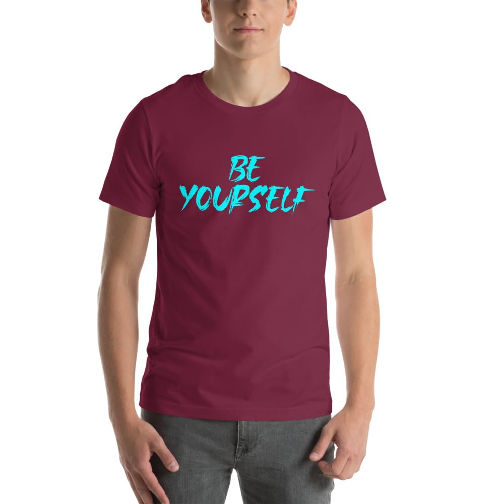 Byte the Bit Unisex Be Yourself Graphic Crewneck T-Shirt Novelty Short Sleeve Men Women Adult Casual Trendy