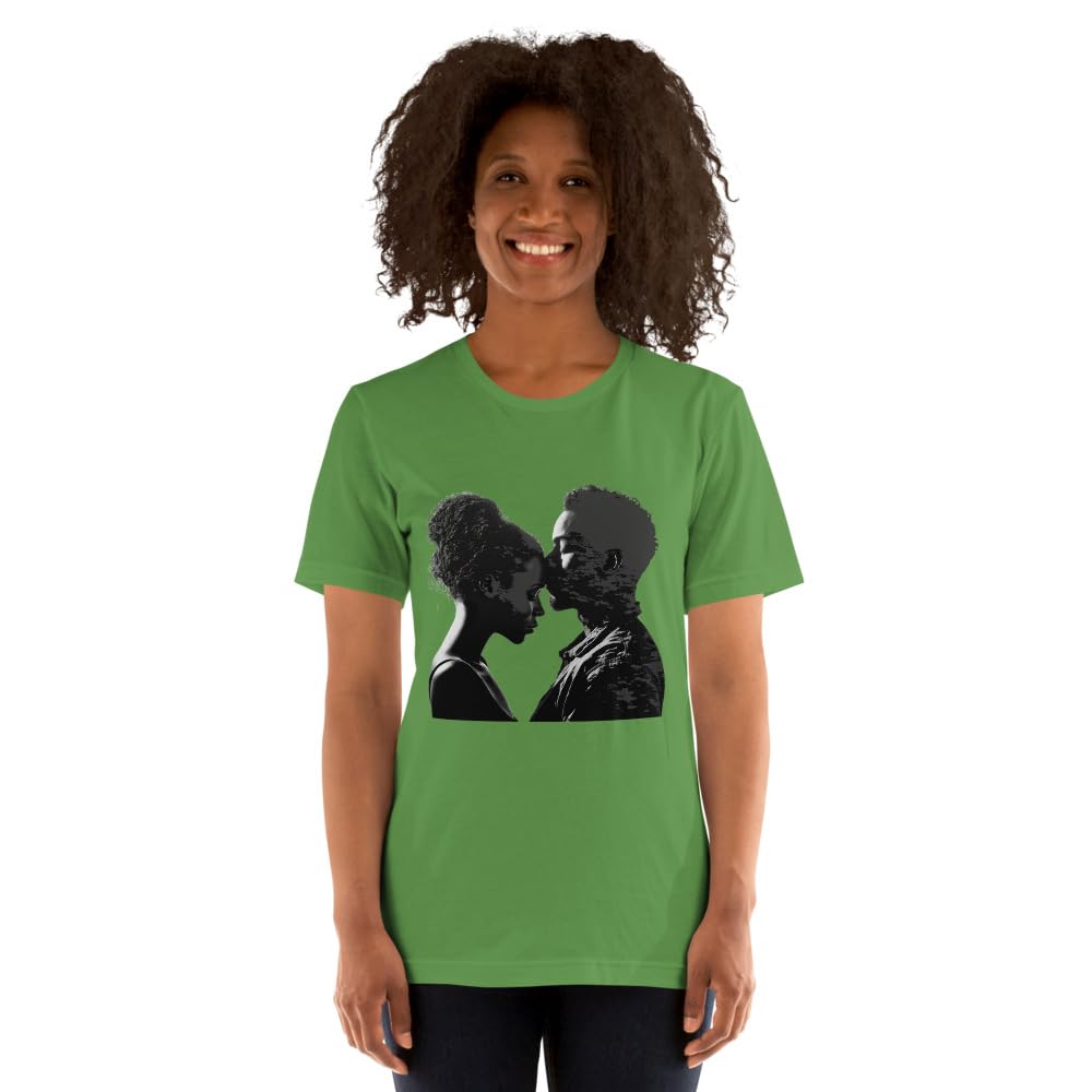 Byte the Bit Unisex Valentine Black Man Woman Kiss Love Intimate Graphic Crewneck T-Shirt Short Sleeve Men Women Adult Casual