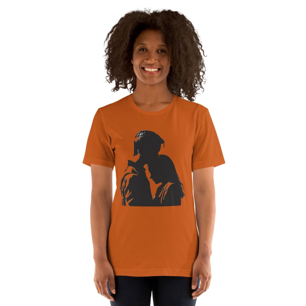 Byte the Bit Unisex Valentine Man Woman Kiss Love Intimate Graphic Crewneck T-Shirt Short Sleeve Men Women Adult Casual