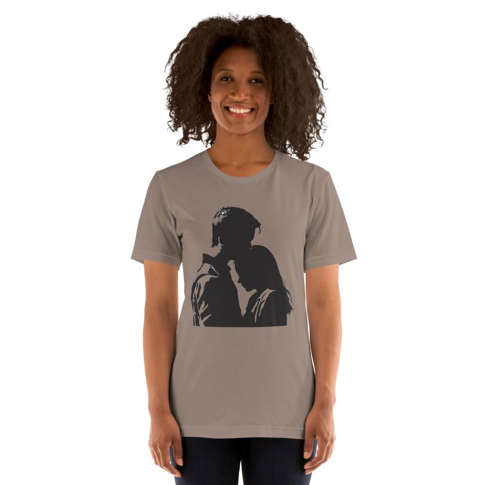 Byte the Bit Unisex Valentine Man Woman Kiss Love Intimate Graphic Crewneck T-Shirt Short Sleeve Men Women Adult Casual
