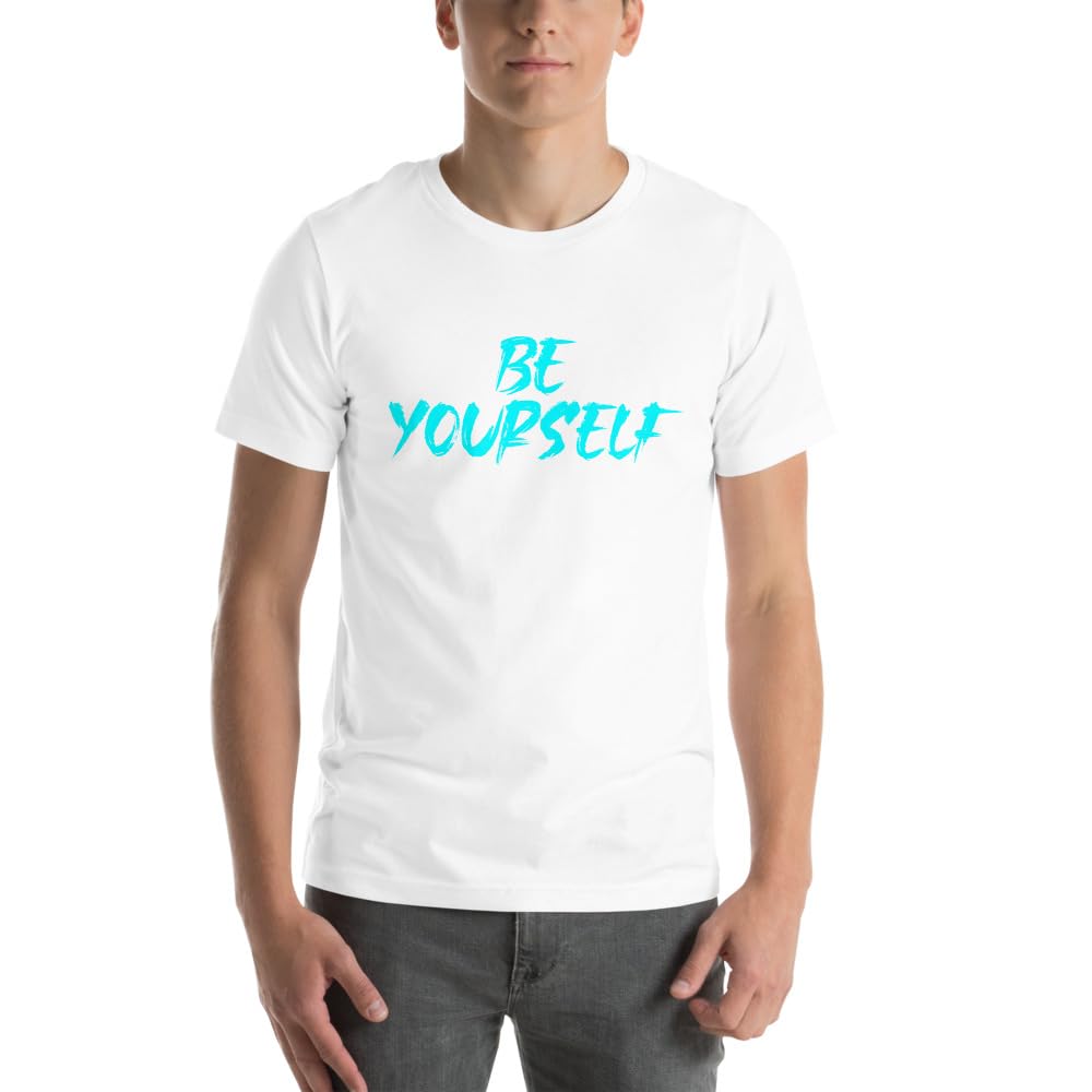 Byte the Bit Unisex Be Yourself Graphic Crewneck T-Shirt Novelty Short Sleeve Men Women Adult Casual Trendy
