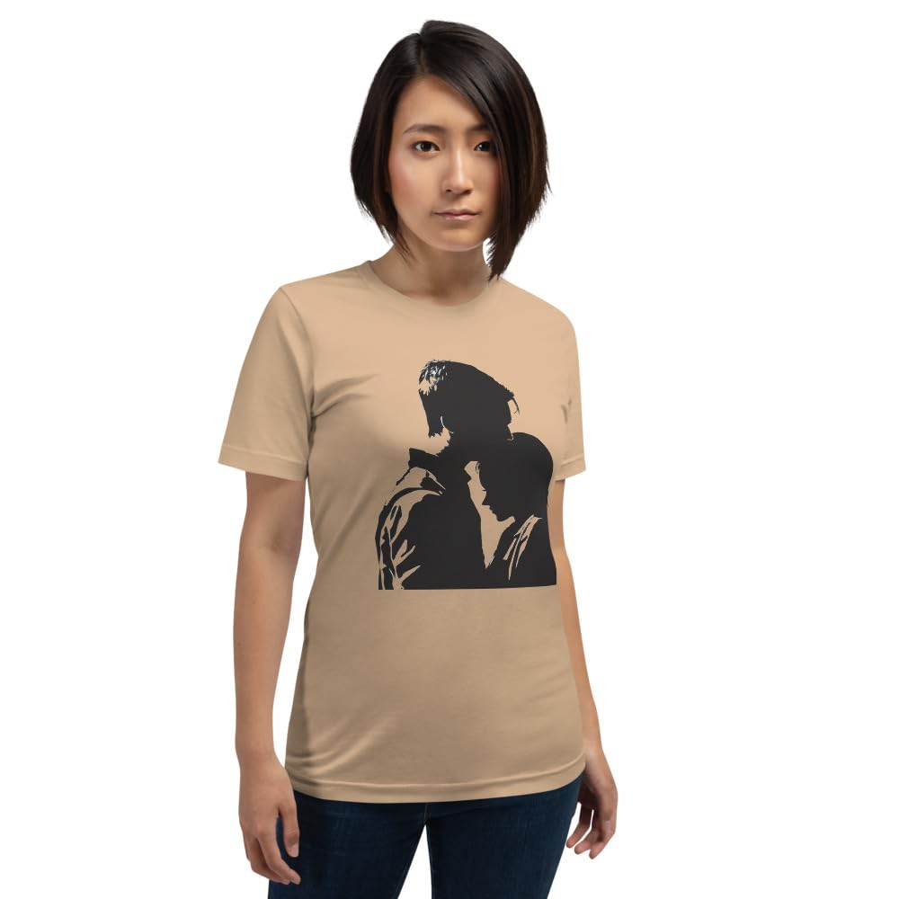 Byte the Bit Unisex Valentine Man Woman Kiss Love Intimate Graphic Crewneck T-Shirt Short Sleeve Men Women Adult Casual