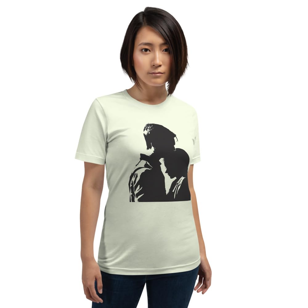 Byte the Bit Unisex Valentine Man Woman Kiss Love Intimate Graphic Crewneck T-Shirt Short Sleeve Men Women Adult Casual