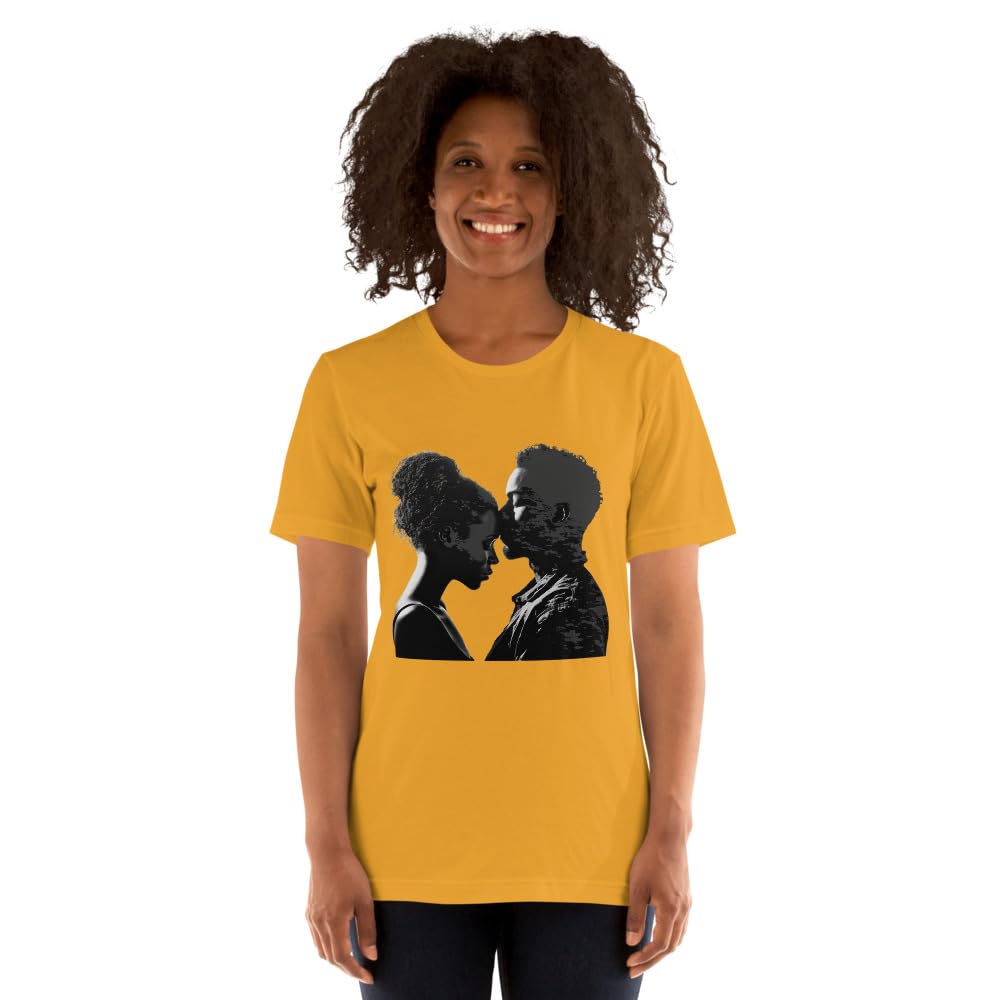 Byte the Bit Unisex Valentine Black Man Woman Kiss Love Intimate Graphic Crewneck T-Shirt Short Sleeve Men Women Adult Casual
