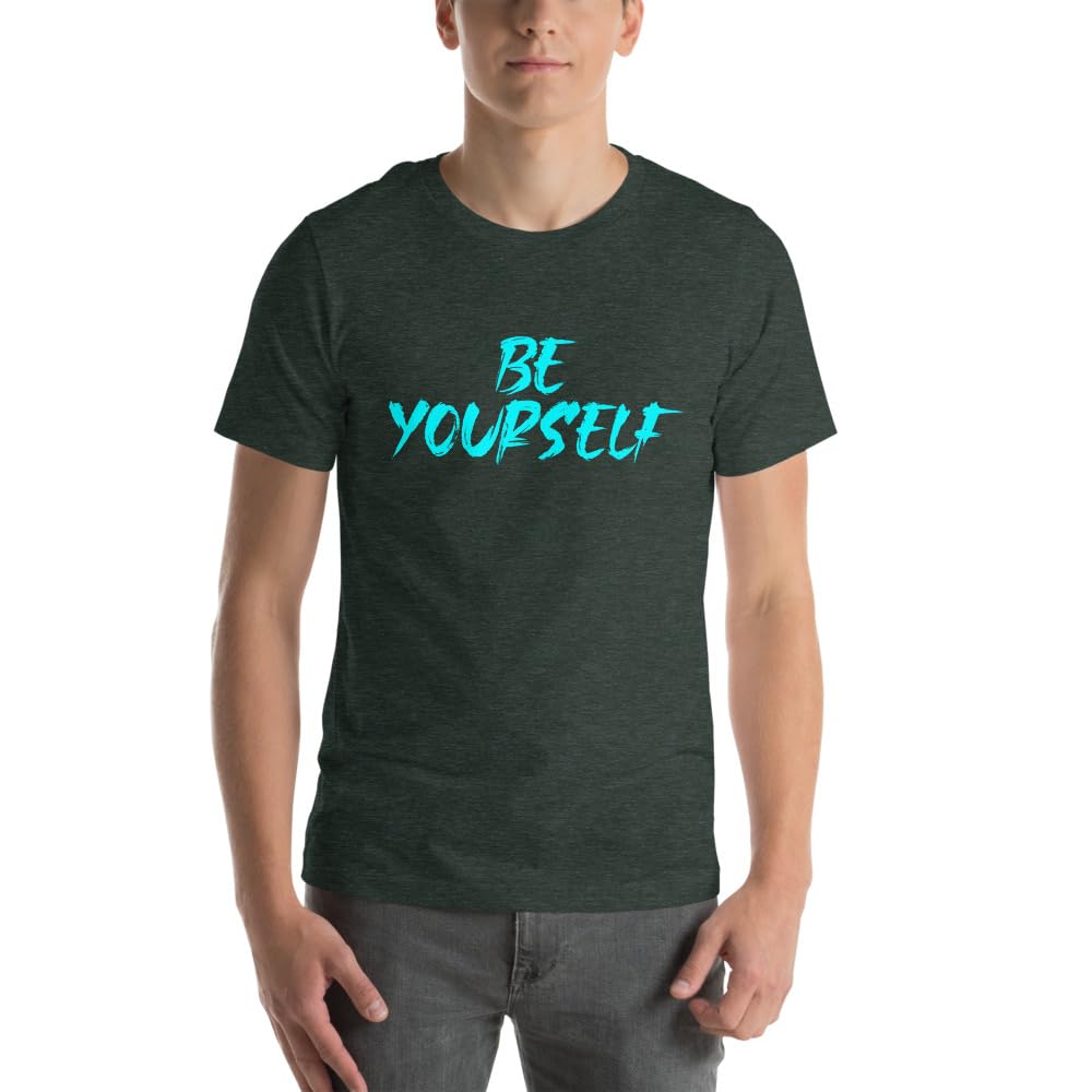 Byte the Bit Unisex Be Yourself Graphic Crewneck T-Shirt Novelty Short Sleeve Men Women Adult Casual Trendy