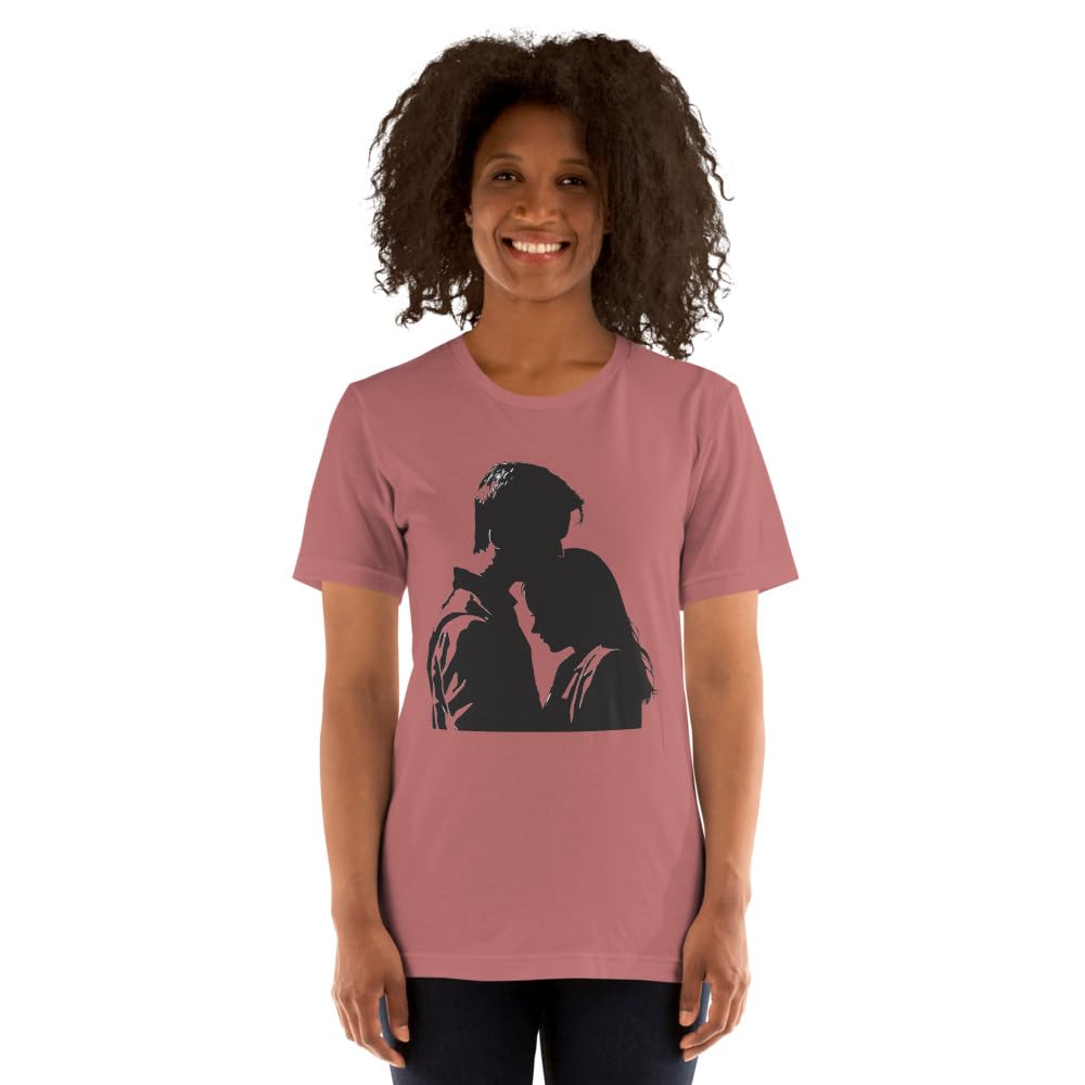 Byte the Bit Unisex Valentine Man Woman Kiss Love Intimate Graphic Crewneck T-Shirt Short Sleeve Men Women Adult Casual