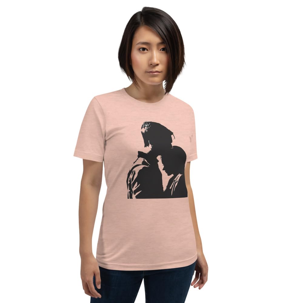 Byte the Bit Unisex Valentine Man Woman Kiss Love Intimate Graphic Crewneck T-Shirt Short Sleeve Men Women Adult Casual