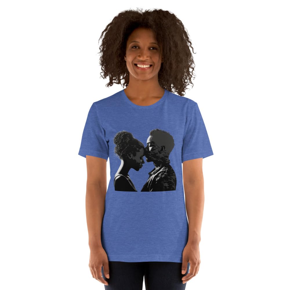 Byte the Bit Unisex Valentine Black Man Woman Kiss Love Intimate Graphic Crewneck T-Shirt Short Sleeve Men Women Adult Casual