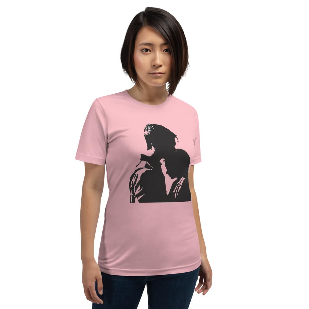 Byte the Bit Unisex Valentine Man Woman Kiss Love Intimate Graphic Crewneck T-Shirt Short Sleeve Men Women Adult Casual