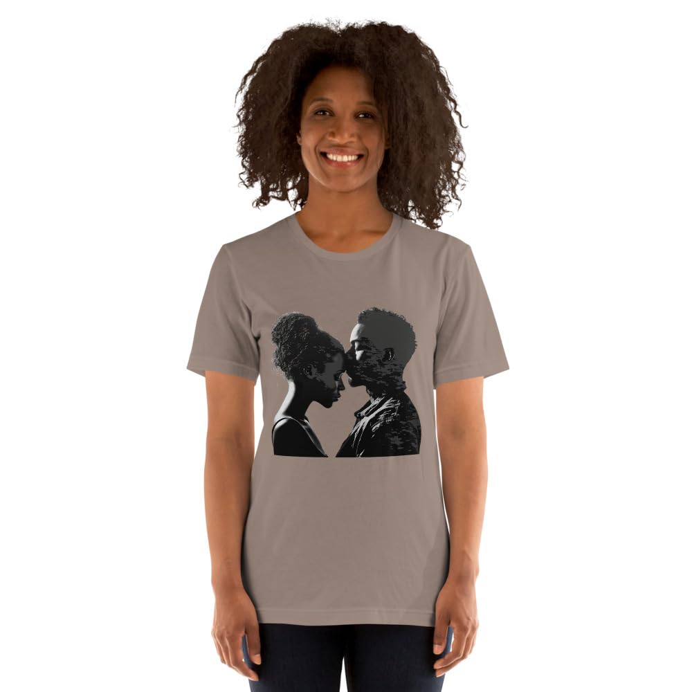 Byte the Bit Unisex Valentine Black Man Woman Kiss Love Intimate Graphic Crewneck T-Shirt Short Sleeve Men Women Adult Casual