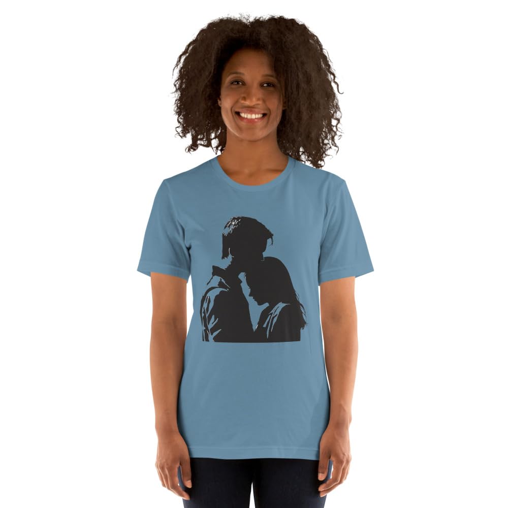 Byte the Bit Unisex Valentine Man Woman Kiss Love Intimate Graphic Crewneck T-Shirt Short Sleeve Men Women Adult Casual