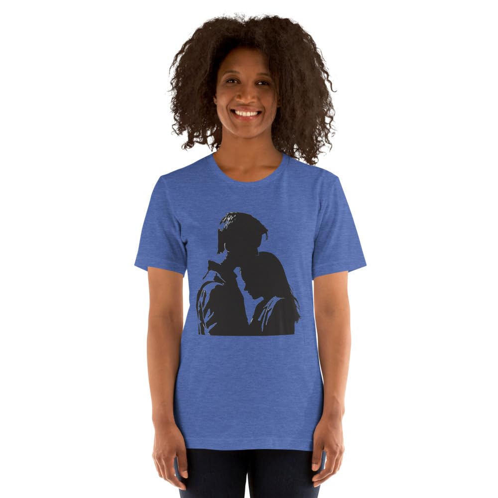 Byte the Bit Unisex Valentine Man Woman Kiss Love Intimate Graphic Crewneck T-Shirt Short Sleeve Men Women Adult Casual