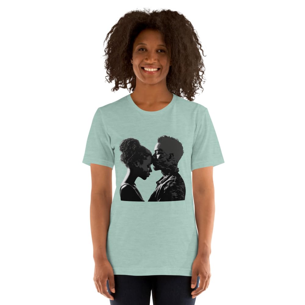 Byte the Bit Unisex Valentine Black Man Woman Kiss Love Intimate Graphic Crewneck T-Shirt Short Sleeve Men Women Adult Casual