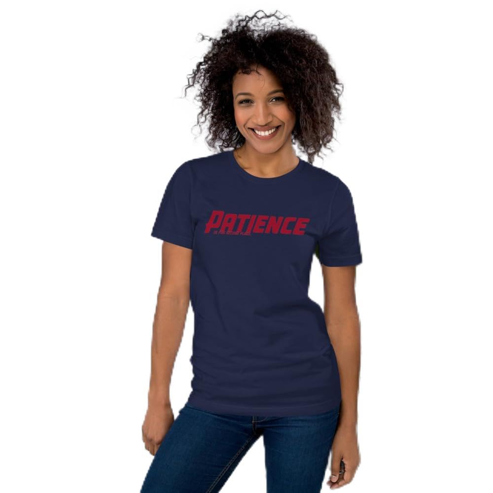 Unisex Patience No Patience Racing First Place Second Place Car Indy T-Shirt Short Sleeve Graphic Funny Adult Casual Trendy