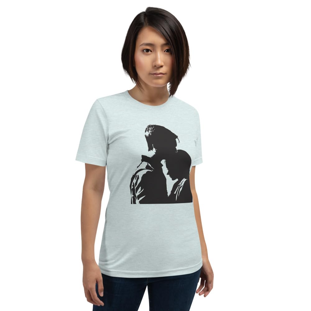Byte the Bit Unisex Valentine Man Woman Kiss Love Intimate Graphic Crewneck T-Shirt Short Sleeve Men Women Adult Casual