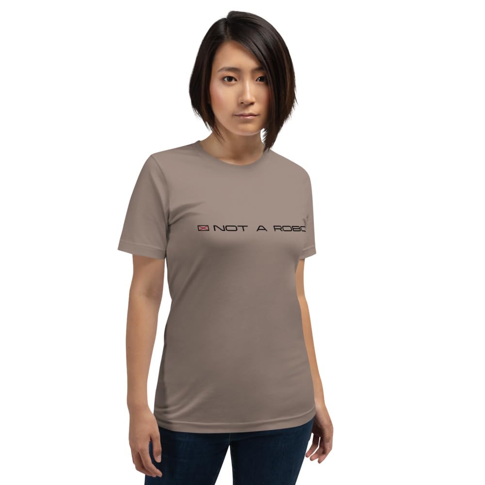 Byte the Bit Unisex Not A Robot Respect Boundaries Graphics Crewneck T-Shirt Novelty Short Sleeve Adult Men Women Casual